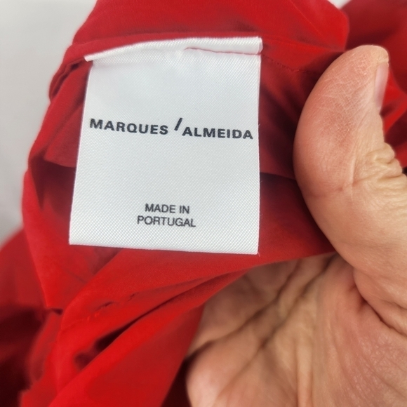 MARQUES Almeida red cotton dress size L BNWT - Picture 12 of 13